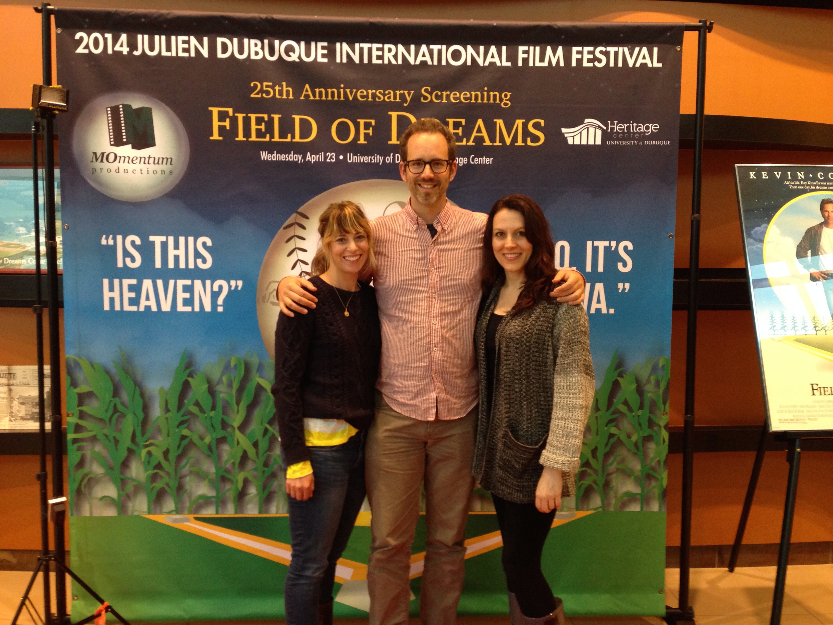 Kasi Brown, Brandon Walter & Kate Connor at the 25th Anniversary for the film "Field of Dreams"